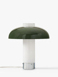 West Elm Cleo Domed Table Lamp in Mid Green, imported from the UK