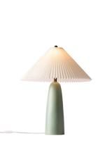 John Lewis West Elm Louis Pleated Shade Table Lamp, Mid Green- Buy online at McGrocer