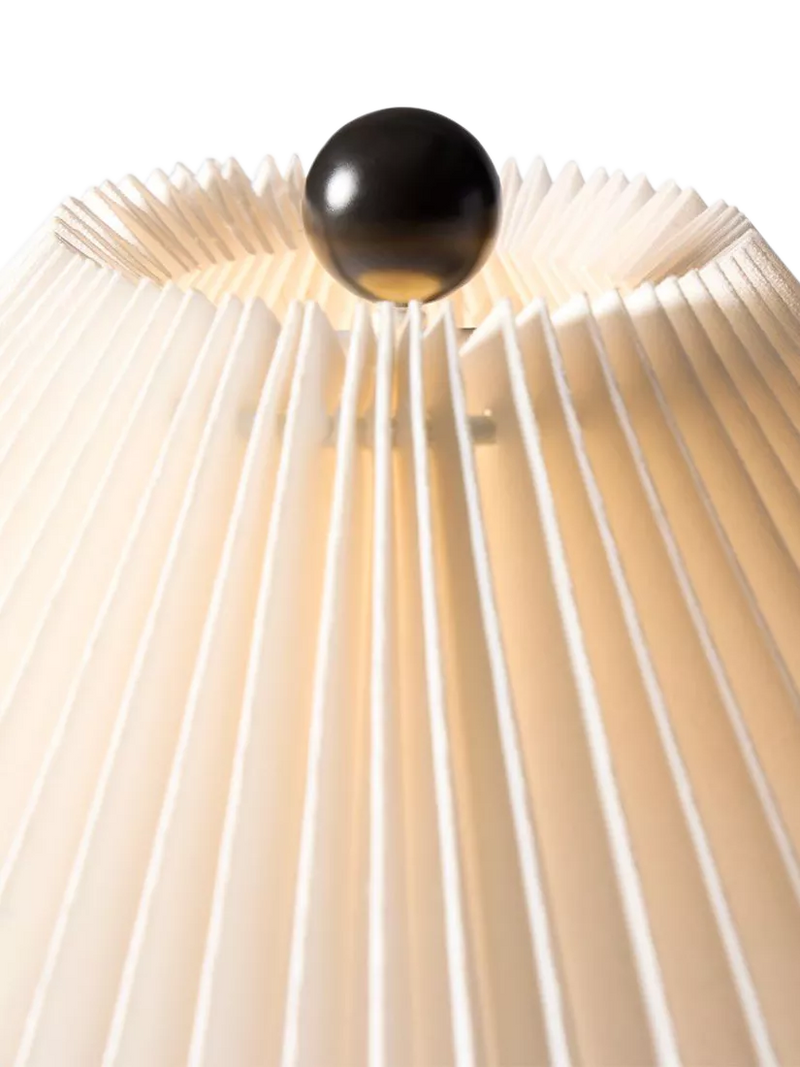 West Elm Louis Pleated Shade Table Lamp mid green, imported from the UK