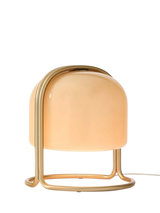 John Lewis West Elm Remy Domed Glass Table Lamp, Beige, 29cm x 27cm- Buy online at McGrocer