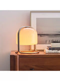 West Elm Remy domed glass table lamp beige (British brand)