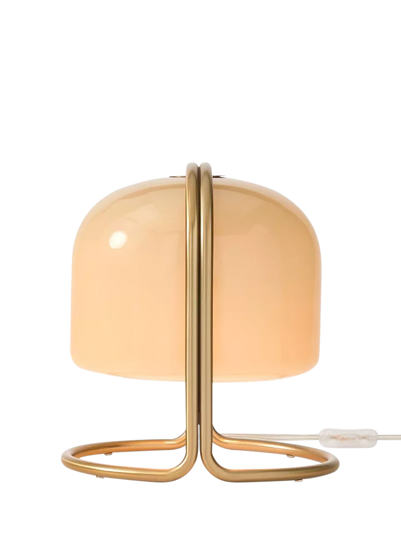 West Elm Remy domed glass table lamp beige (British brand)