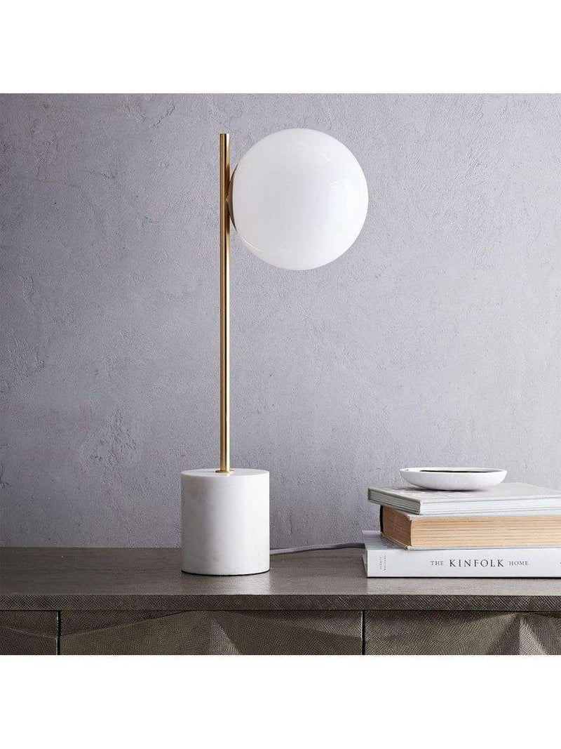 West Elm Sphere Stem table lamp white 56cm (British brand)