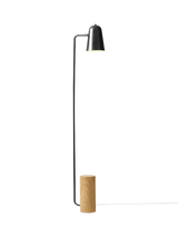 John Lewis West Elm Liam Wood Base Floor Lamp Black- Buy online at McGrocer