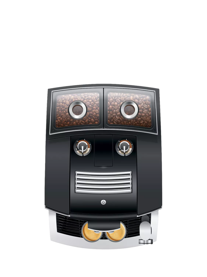 JURA twin coffee machine in diamond black, UK version