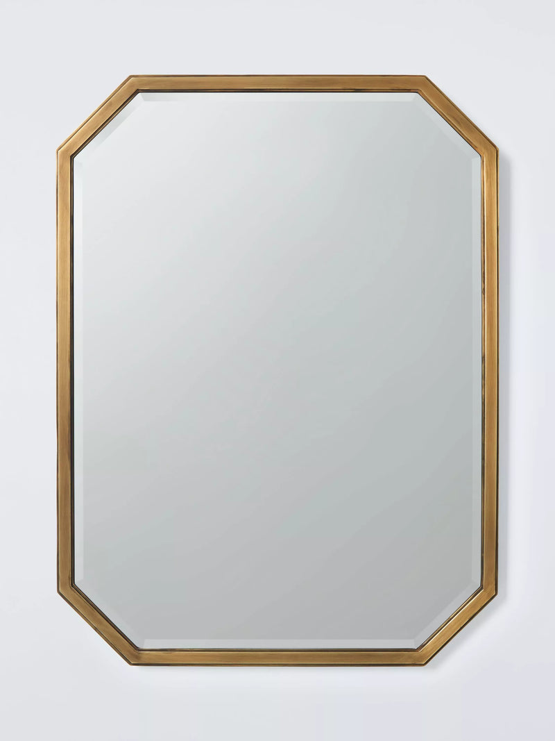 John Lewis Marlborough wall mirror 81x61cm antique brass, imported from the UK