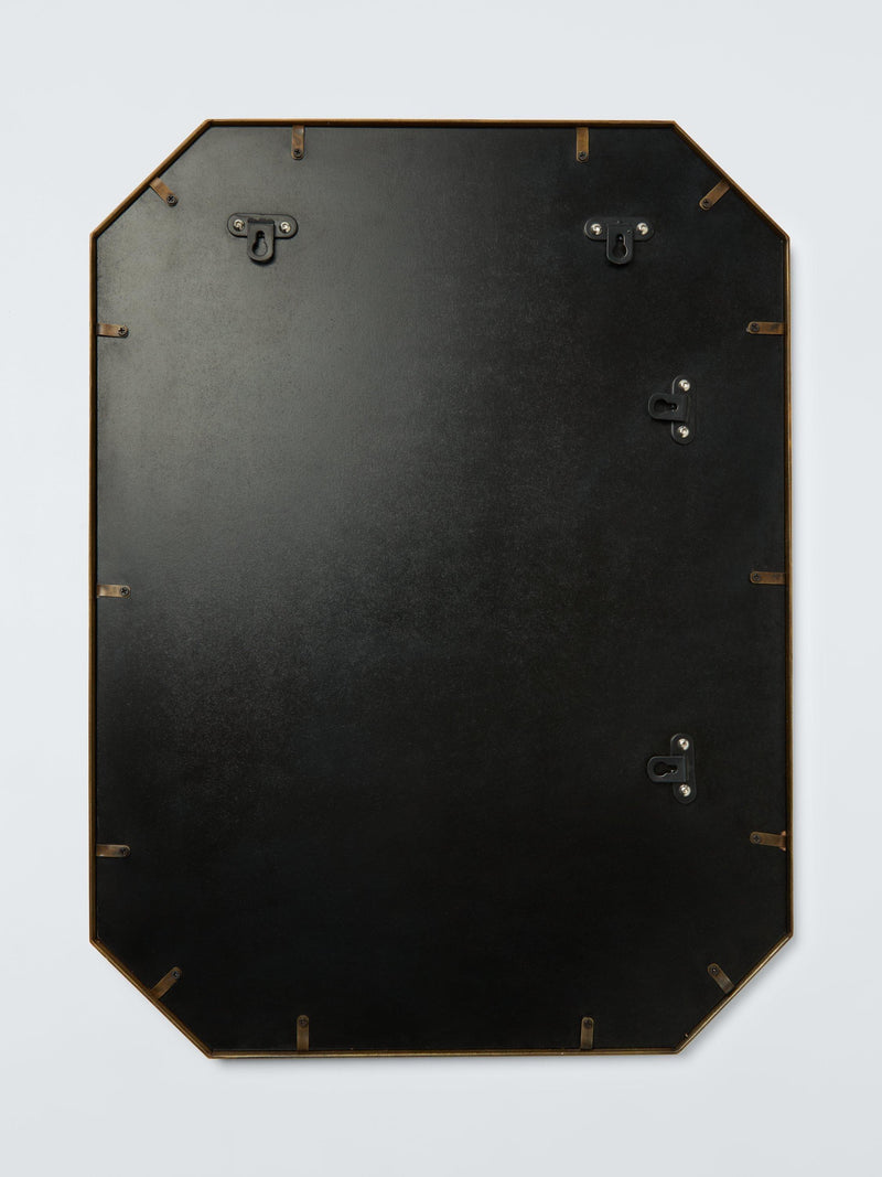 John Lewis Marlborough wall mirror 81x61cm antique brass, imported from the UK