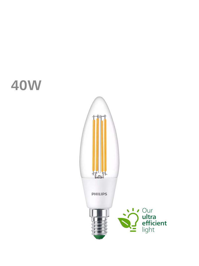 Philips LED bulb 2.3W E14 warm white pack of 2, UK version