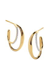 John Lewis Monica Vinader Lab Grown Diamond Nura Earrings, Gold- Buy online at McGrocer