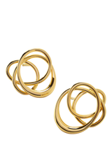 John Lewis Monica Vinader Nura Wrap Stud Earrings, Gold, 18mm- Buy online at McGrocer