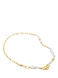 Monica Vinader Keshi pearl necklace in gold vermeil, UK version