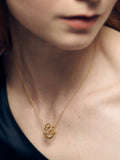 Monica Vinader Nura wrap pendant necklace gold - British product