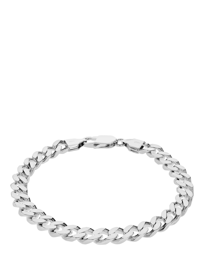 Hoxton London square curb bracelet sterling silver, UK version