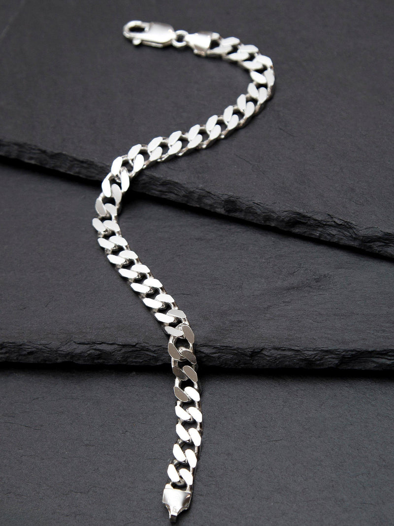 Hoxton London square curb bracelet sterling silver, UK version