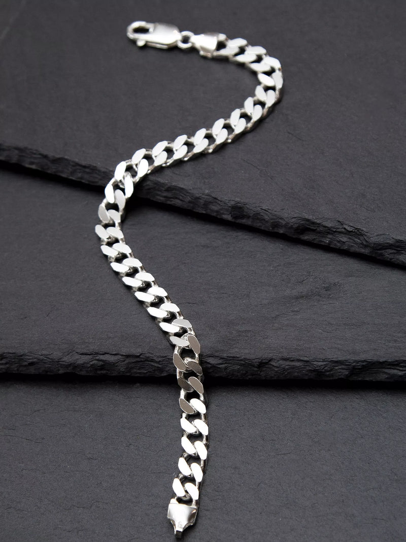 Hoxton London square curb bracelet sterling silver, UK version