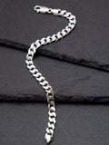 Hoxton London square curb bracelet sterling silver, UK version