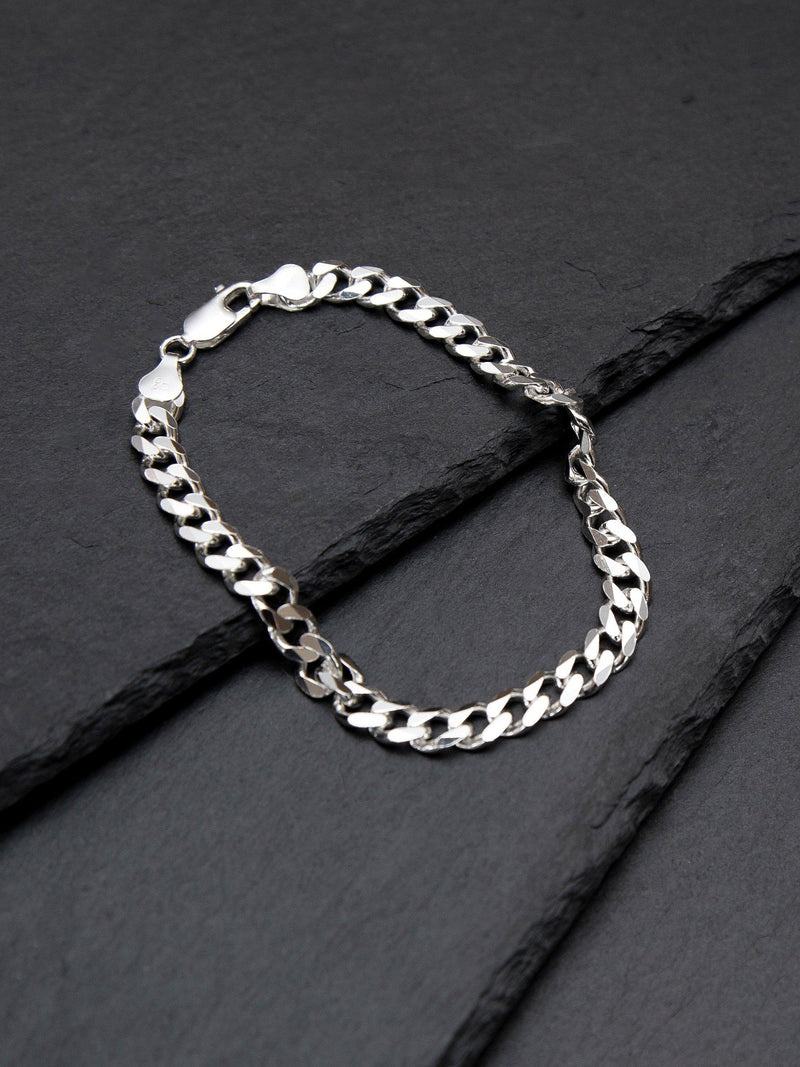 Hoxton London square curb bracelet sterling silver, UK version