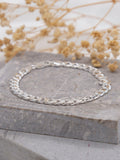 Hoxton London men's silver curb bracelet, imported from the UK