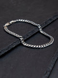 Hoxton London oxidised brushed curb bracelet silver 20cm, UK version