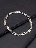 Hoxton London sterling silver Figaro Rambo chain bracelet 20cm, imported from the UK