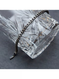 Hoxton London oxidised grooved box bracelet 20cm, UK version
