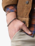 Hoxton London oxidised grooved box bracelet 20cm, UK version