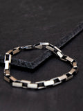 Hoxton London oxidised sterling silver paper chain bracelet 20cm - British product