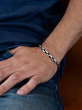 Hoxton London oxidised sterling silver paper chain bracelet 20cm - British product