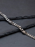 Hoxton London men's rhodium plated silver curb bracelet - British product