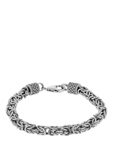 John Lewis Hoxton London Men's Rhodium Plated Byzantine Bracelet, Silver- Buy online at McGrocer
