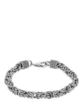 Hoxton London rhodium plated sterling silver byzantine bracelet - British product