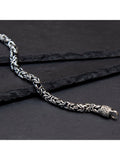 Hoxton London rhodium plated sterling silver byzantine bracelet - British product