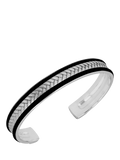Hoxton London leather satin herringbone bangle - British product
