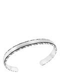 Hoxton London rhodium plated silver satin twist bangle, UK version