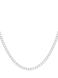 Hoxton London flat square curb chain necklace, UK version