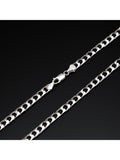 Hoxton London flat square curb chain necklace, UK version
