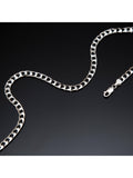Hoxton London flat square curb chain necklace, UK version