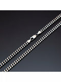 Hoxton London oxidised flat curb chain necklace 51cm, imported from the UK