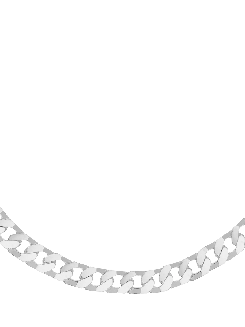 Hoxton London men's silver curb chain necklace 51cm, UK version