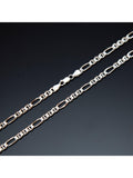 Hoxton London men's figaro rambo chain necklace sterling silver 51cm, imported from the UK