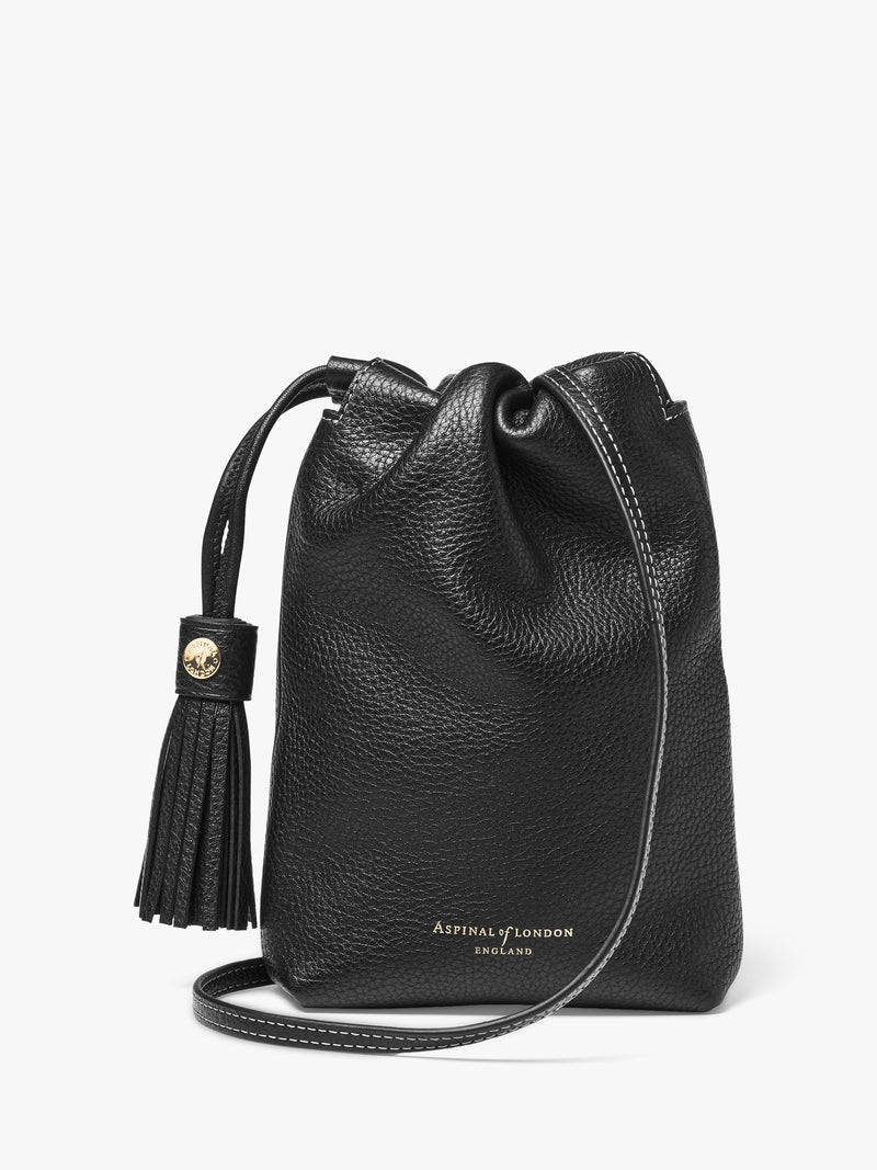 Aspinal of London crossbody bag in pebble leather, imported from the UK