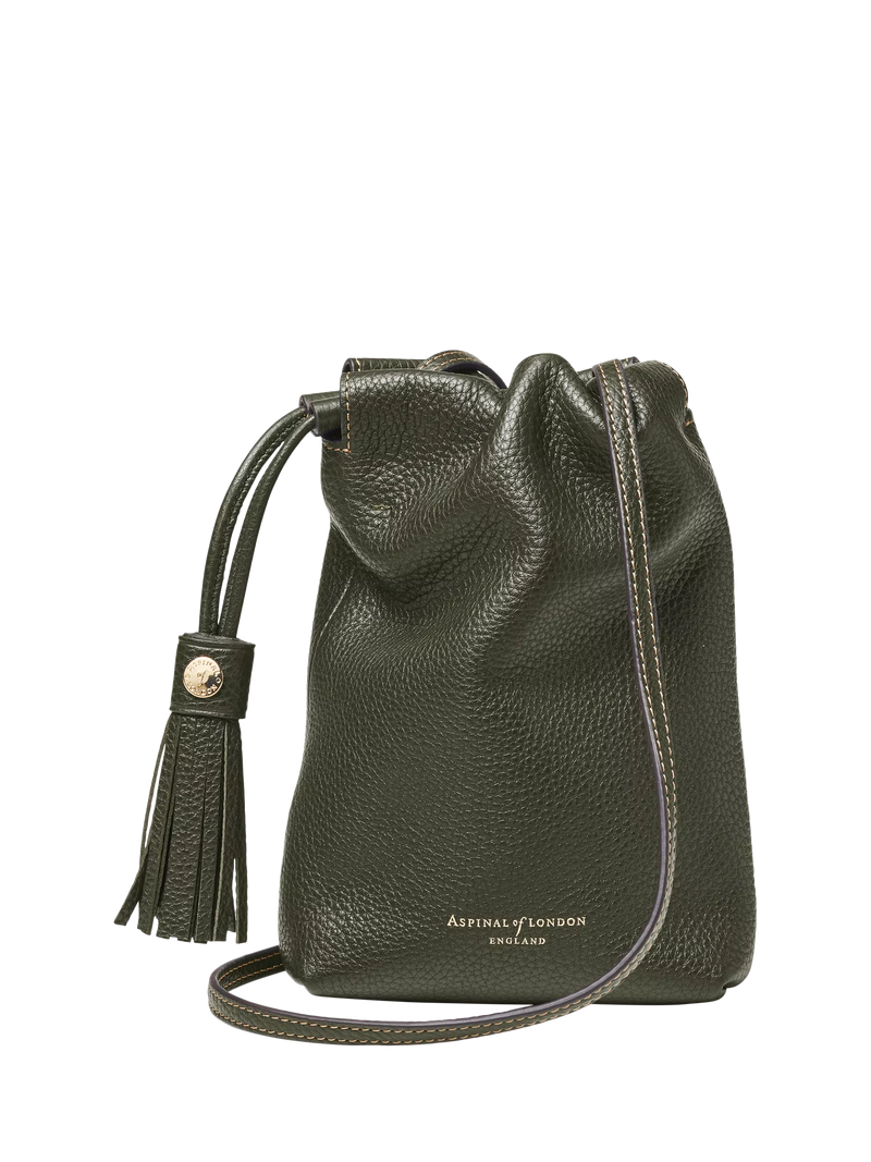 Aspinal of London Soho Pebble Leather Crossbody Pouch Bag