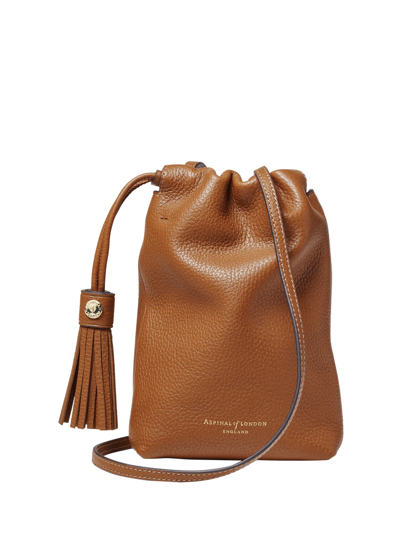 Aspinal of London crossbody bag in pebble leather, imported from the UK