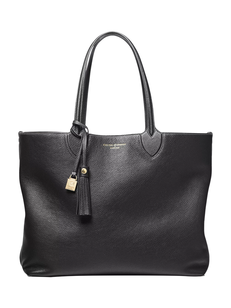 Sac cabas surdimensionné Aspinal of London Hudson Petit en cuir grainé texturé