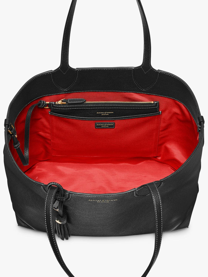 Aspinal of London oversized tote bag in pebble leather, UK version