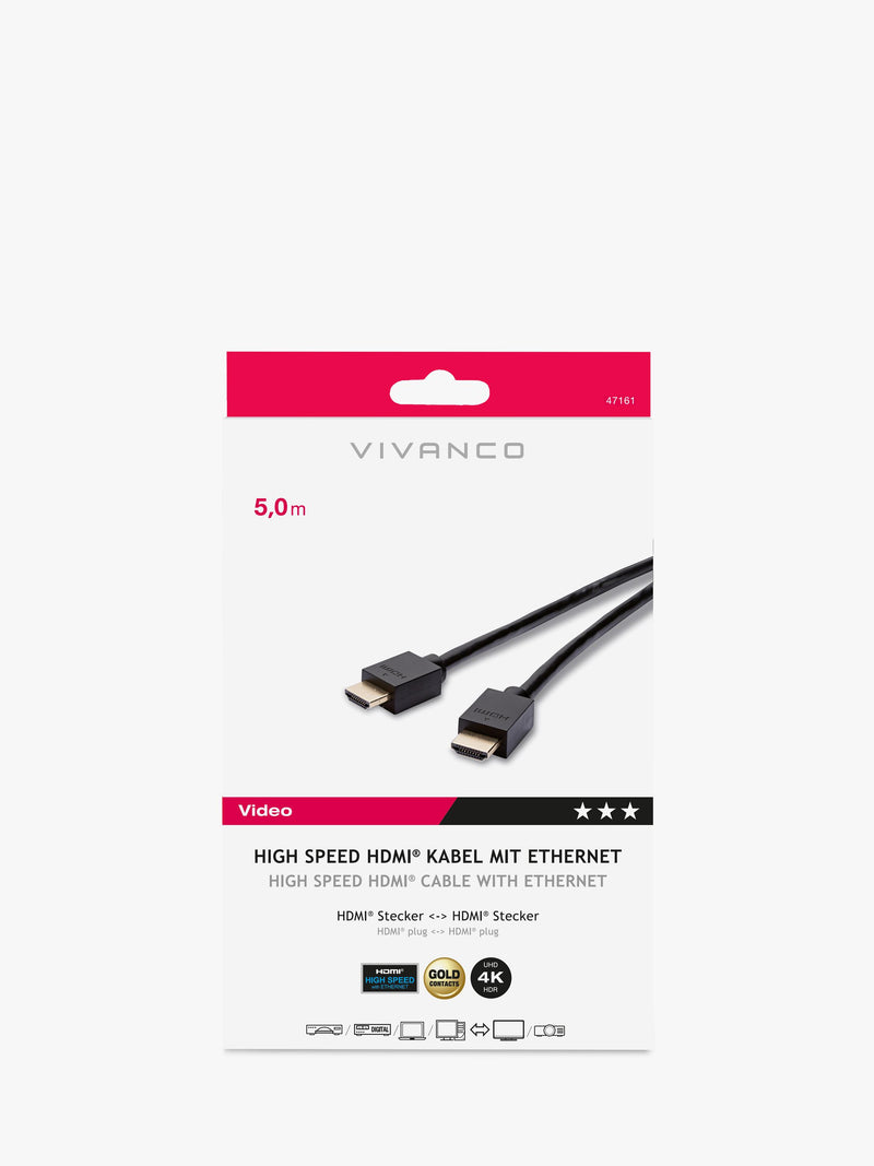 Vivanco 4K HDMI cable 5m, UK version