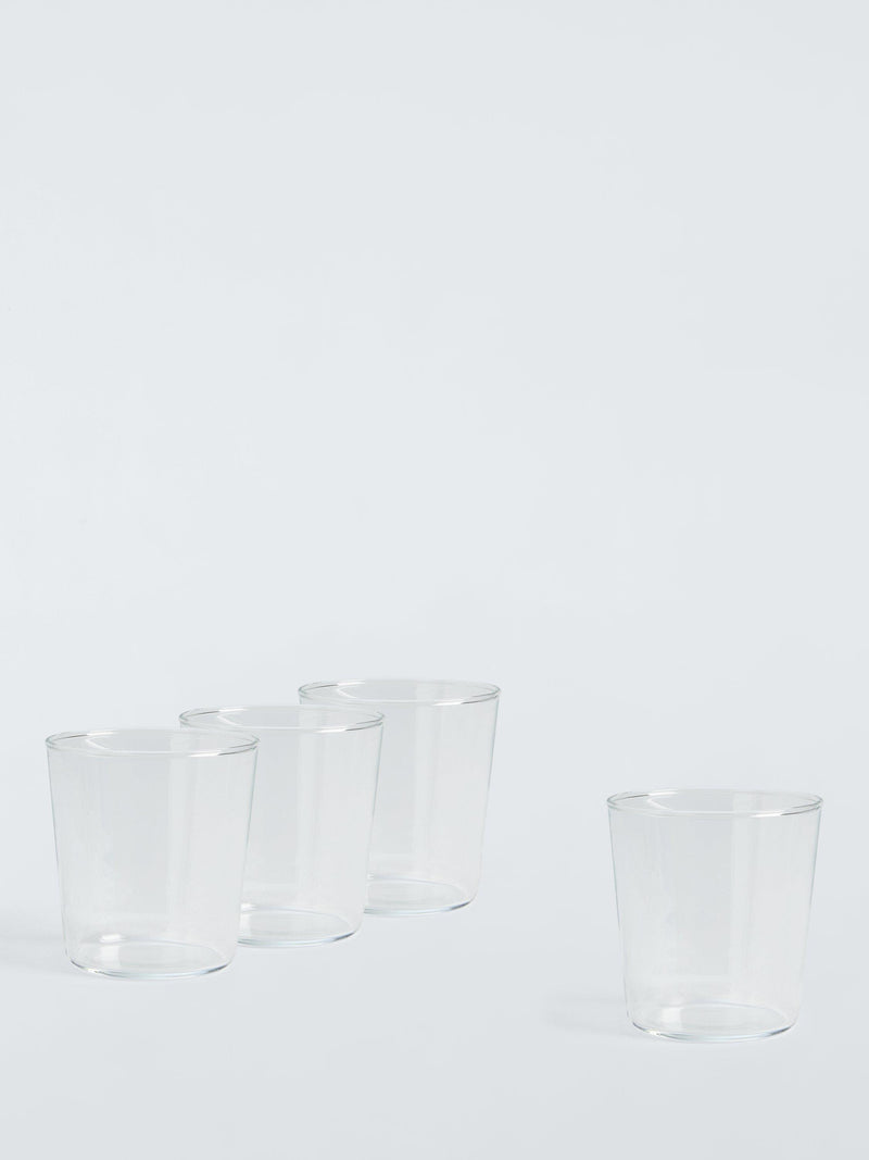 John Lewis drink glass tumbler set of 4, 400ml clear, UK version