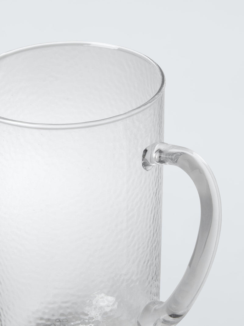 John Lewis hammered glass jug 1.37L clear, imported from the UK