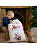 Solesmith Christmas Reindeer Personalised Toy Sack Multi 68x59cm (British brand)