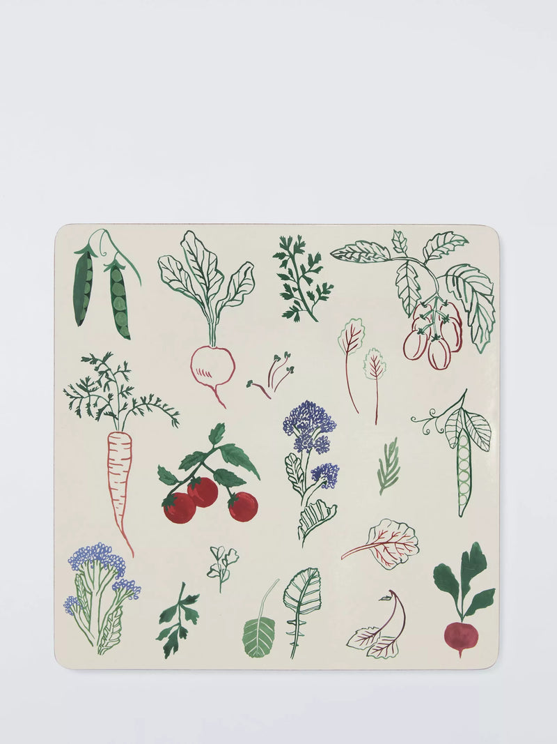 John Lewis and Deliciously Ella cork-backed placemat white, imported from the UK